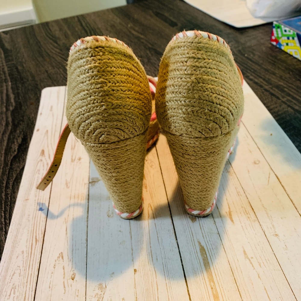 Pink,white and tan wedges - Picture 2 of 5